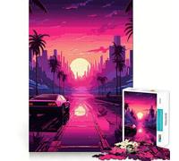Puzzle Sunset Street Art 1000 pièces pour Adultes Jeu Intelligent et ludique d'intérieur Découpe précise 38x52cm