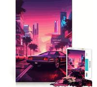 Puzzle Sunset Street Art 1000 pièces pour Adultes Stimule la mémoire Moment de détente Assemblage d'une Image Pièce d'art 38x26cm