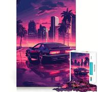 Puzzle Sunset Street Art pour Adultes, 1000 pièces, Jeu de réflexion Amusant et Silencieux, découpe précise, décoration Murale 38x26cm