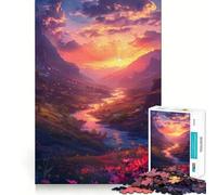 Puzzle Sunset Valley of Eternia pour Adolescents, 1000 pièces, améliore la mémoire, Calme et Amusant, Bords précis, Cadeau Artistique 50x75cm
