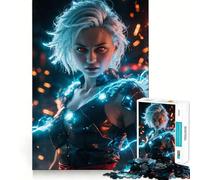 Puzzle Super Powered Girl pour Adolescents, 1000 pièces, stimule la mémoire, Plaisir Lent, Bords Nets, Cadeau de Noël 38x26cm