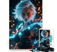 Puzzle Super Powered Girl pour Adultes, 1000 pièces, Jouet Intelligent et décoratif Mural 38x52cm