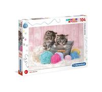 Puzzle Enfant 104 pièces - Chatons et pelotes