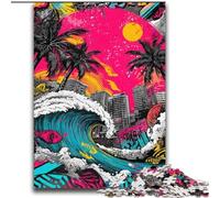 Puzzle Surf Graffiti 2000 pièces pour Adultes et Adolescents, Jeux éducatifs à Faire soi-même avec Affiche et fiche de Questions Assorties (14 Ans et Plus) (70x100cm)