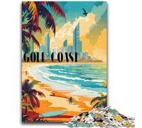 Puzzle Surfing Gold Coast 1000 pièces pour Adultes et Adolescents, à partir de 14 Ans Entraînez Votre Cerveau et Vos Mains Cadeaux de Noël 1000 pièces (50x75cm)