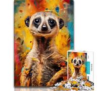 Puzzle Suricate 1000 pièces pour Adultes Jouets éducatifs Jeux Anti-Stress renforce l'amour Entre Couples (38x26cm)