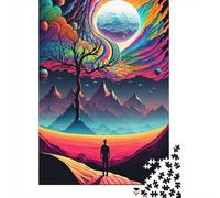 Puzzle surréaliste 1000 pièces avec intelligence artificielle pour adultes et adolescents, puzzles en bois durables pour adultes | Jeux de 1000 pièces (75x50 cm)