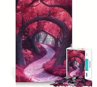 Puzzle surréaliste Chemin forestier avec Arbres 50x75cm pour Adultes 1000 pièces Stimule la mémoire Apaisant et divertissant Un Cadeau attentionné et de qualité supérieure