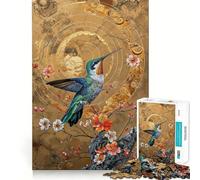 Puzzle surréaliste Colibri 1000 pièces pour Adolescents, Jeu de logique Stimulant, activité à la Maison, Bords Transparents, Cadeau précieux 38x26cm