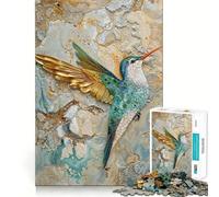Puzzle surréaliste Colibri 1000 pièces pour Adolescents, Jeu de logique Stimulant, activité à la Maison, Bords Transparents, Cadeau précieux 38x26cm