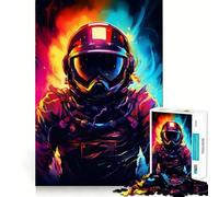 Puzzle surréaliste d'astronaute décoratif de 1000 pièces pour Adolescents, Jeu de réflexion et de complicité, pièce de Collection Artistique découpée avec précision 50x75cm