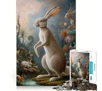 Puzzle surréaliste de 1000 pièces pour Adolescents Safari avec des Lapins Stimule la mémoire, se détend, Bords précis, Cadeau Exceptionnel 50x75cm