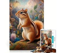 Puzzle surréaliste de 1000 pièces pour Adolescents Safari avec Les écureuils Stimule la mémoire, se détend, Bords précis, Cadeau Exceptionnel 50x75cm