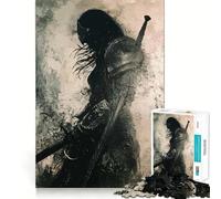Puzzle surréaliste de 1000 pièces représentant Un héros Guerrier Noir idéal pour Adultes Un Jeu Stimulant pour Les méninges Un Divertissement Silencieux et Une décoration Murale aux découpes précises