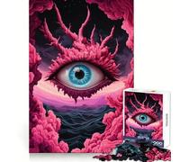 Puzzle surréaliste de 1000 pièces représentant Un Paysage d'œil pour Adultes, défi cérébral, Jeu Silencieux et Amusant, décoration Murale aux découpes précises 38x26cm