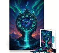 Puzzle surréaliste de 1000 pièces représentant Une Cascade et Une Horloge idéal pour Les Adolescents Jeu de logique et de réflexion Ambiance apaisante et Amusante Bords Lisses Cadeau d'anniversaire