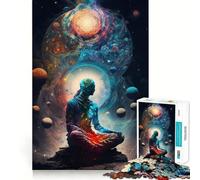 Puzzle surréaliste de méditation pour Adultes, 1000 pièces, Jouet Intelligent, Lien Familial, découpe précise, Cadeau saisonnier 50x75cm