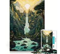 Puzzle surréaliste en Cascade pour Adolescents, 1000 pièces, Jeu de logique et de réflexion, Calme et Amusant, Bords Lisses, Cadeau d'anniversaire 38x26cm
