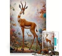 Puzzle surréaliste et fantaisiste de 1000 pièces représentant Une Gazelle Adolescente Un Cadeau Original et Stimulant pour la mémoire et la détente 38x52cm