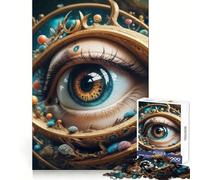 Puzzle surréaliste Œil dans l'espace pour Adolescents, 1000 pièces, stimule la mémoire, Plaisir Lent, Bords Nets, Cadeau de Noël 38x26cm