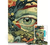 Puzzle surréaliste L'œil de la Nature pour Adolescents, 1000 pièces, pour améliorer la mémoire, Loisirs à la Maison, Bords précis, Cadeau Exquis 50x75cm
