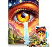 Puzzle surréaliste Paysage de Cascade pour Adolescents 1000 pièces Think Smart Toy, Jeu apaisant, découpe Lisse, Cadeau Incroyable 50x75cm