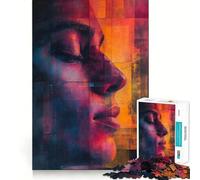 Puzzle surréaliste Portrait de Femme pour Adolescents 1000 pièces Jeu de réflexion Amusant et sans accroc Une façon captivante de Passer Le Temps (38x52cm)