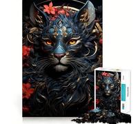 Puzzle surréaliste pour Adolescents avec Chats, 1000 pièces, idéal pour stimuler la mémoire, se détendre et créer Un Cadeau Original 38x52cm