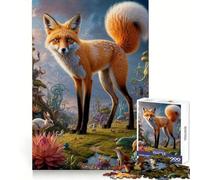 Puzzle surréaliste Renard Safari 1000 pièces pour Adolescents, Jouet de réflexion Simple et Amusant, découpe précise, Père Noël, vœux 38x52cm