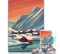 Puzzle Svalbard Poster pour Adolescents 1000 pièces, Difficile à compléter mais Amusant et Humoristique, Cadeau d'anniversaire, Cadeaux, Art Mural 50x75cm