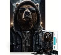 Puzzle Swag Ours Grizzly 1000 pièces pour Adolescents, défi intellectuel, Passe-Temps Calme, découpe précise, Joli Cadeau 38x52cm