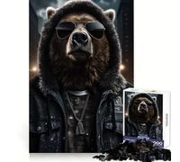 Puzzle Swag Ours Grizzly 1000 pièces pour Adolescents, Jeu de logique Solide, activité à la Maison, Bords Transparents, Cadeau précieux 38x26cm