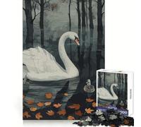 Puzzle Swan Wild pour Adultes de 1000 pièces, Jouet Pure Logic, Moment de Paix, découpe Nette, 38x26cm