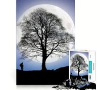 Puzzle Sycamore Gap Tree 1000 pièces pour Adultes Jeu Intelligent d'intérieur Découpe précise 38x52cm