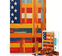 Puzzle Symbole de Liberté 1000 Pièces pour Adolescents Jeu de Logique Solide Activité à la Maison Bords Transparents Cadeau Précieux 38x52cm