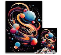 Puzzle Symphonie Astrale Abstraite 1000 Pièces Puzzles Difficiles pour Adultes pour Noël Halloween Pâques Nouvel an 1000 PCS (75x50cm)