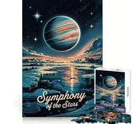 Puzzle Symphonie des Étoiles 1000 pièces pour Adolescents Jeu Intelligent et Relaxant Assemblage du Motif Liste de souhaits du Père Noël 50x75cm
