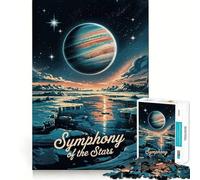 Puzzle Symphonie des Étoiles 1000 pièces pour Adolescents Jeu Intelligent et Relaxant Assemblage du Motif Liste de souhaits du Père Noël 50x75cm