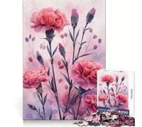 Puzzle Symphonie Œillet Rose pour Adolescents 1000 Pièces Jeu d'exercice Mental Design Doux et Relaxant Assemblage Surprise de Noël (50x75cm)