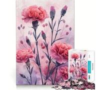 Puzzle Symphonie Œillet Rose pour Adolescents 1000 Pièces Jeu d'exercice Mental Design Doux et Relaxant Assemblage Surprise de Noël (50x75cm)