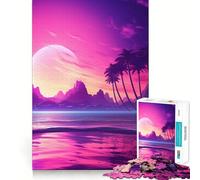 Puzzle symphonique Sunset Synthwave pour Adolescents, 1000 pièces, Jeu d'entraînement cérébral, Image Simple et Amusante à Assembler, Cadeau précieux 38x26cm