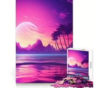 Puzzle symphonique Sunset Synthwave pour Adolescents, 1000 pièces, Jeu d'entraînement cérébral, Image Simple et Amusante à Assembler, Cadeau précieux 38x26cm