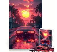 Puzzle Synthwave Poster pour Adolescents 1000 pièces Pure Logic Toy Quiet Calm Clean Cut Décoration Murale 38x26cm