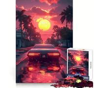 Puzzle Synthwave Poster pour Adultes 1000 pièces, Jeu de réflexion Stimulant, apaisement de l'esprit, Collection d'œuvres d'art aux Contours Nets 50x75cm