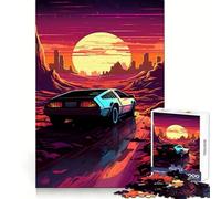 Puzzle Synthwave Voiture en Mouvement pour Adultes 1000 Pièces Stimule la Mémoire Apaisant et Divertissement Découpe Premium Cadeau Attentionné 50x75cm