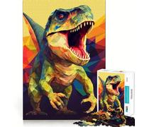 Puzzle T-Rex Rugissant en colère,1000 pièces,Jeu Amusant,Technologie de découpe Laser avancée,Jouet d'intérieur pour Les fêtes (38x52cm)