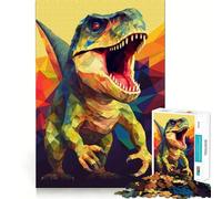 Puzzle T-Rex Rugissant en colère pour Adultes 1000 pièces Jeu de mémoire et de réflexion Découpe Fine Finition Premium Un Moyen captivant de Passer Le Temps (50x75cm)