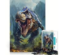 Puzzle T-Rex Rugissant pour Adolescents, 1000 pièces, Jeu de réflexion, Divertissement Doux, Design à Assembler, Cadeau de qualité supérieure (50x75cm)