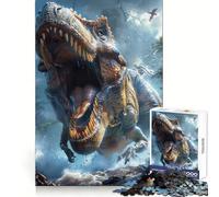 Puzzle T-Rex Rugissant pour Adultes 1000 Pièces Stimulation Cognitive et Mémoire Loisirs et Plaisir Bords Nets Cadeau Spécial (38x52cm)