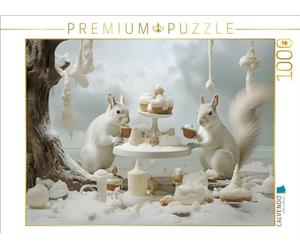 Puzzle · Tableau des Desserts | Des é uils se régalent sans gêne sous un arbre · 1000 pièces · Format assemblé 64 × 48 cm · CALVENDO Puzzle